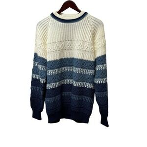 Vintage Silton Chunky Knit Ski Fisherman Sweater Men's Size L